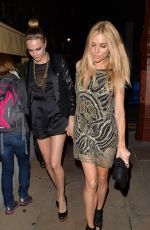 CARA DELEVINGNE and SIENNA MILLER Leaves TopShop Event in London