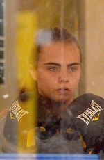 CARA DELEVINGNE at Gotham Fitness Center in New York