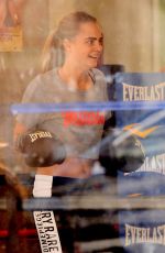 CARA DELEVINGNE at Gotham Fitness Center in New York