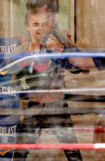 CARA DELEVINGNE at Gotham Fitness Center in New York