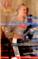 CARA DELEVINGNE at Gotham Fitness Center in New York
