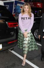 CHLOE MORETZ Arrives at Today Show in New York