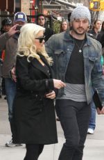 CHRISTINA AGUILERA Arrives at Her Hotel in New York