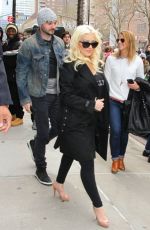 CHRISTINA AGUILERA Arrives at Her Hotel in New York