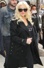 CHRISTINA AGUILERA Arrives at Her Hotel in New York