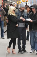 CHRISTINA AGUILERA Arrives at Her Hotel in New York