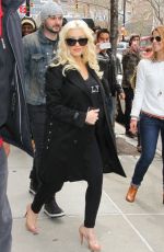CHRISTINA AGUILERA Arrives at Her Hotel in New York