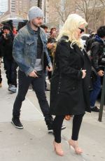 CHRISTINA AGUILERA Arrives at Her Hotel in New York