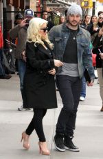 CHRISTINA AGUILERA Arrives at Her Hotel in New York