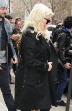 CHRISTINA AGUILERA Arrives at Her Hotel in New York