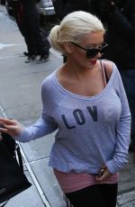 CHRISTINA AGUILERA Out and About in New York