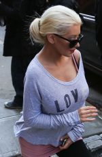 CHRISTINA AGUILERA Out and About in New York