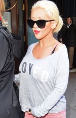 CHRISTINA AGUILERA Out and About in New York