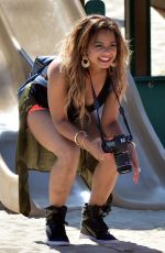 CHRISTINA MILIAN Licking Ice Cream in Venice Beach