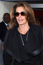 CINDY CRAWFORD at LAX Airport in Los Angeles