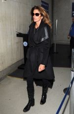 CINDY CRAWFORD at LAX Airport in Los Angeles