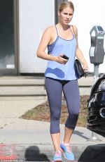CLAIRE HOLT in Tights Leggings Leaves a Gym in West Hollywood