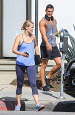 CLAIRE HOLT in Tights Leggings Leaves a Gym in West Hollywood