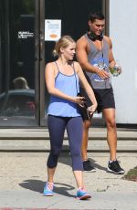 CLAIRE HOLT in Tights Leggings Leaves a Gym in West Hollywood