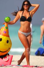 CLAUDIA ROMANI in Bikini at a Beach in Miami 1