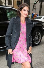 COBIE SMULDERS Arrives at Katie Couric Show in New York