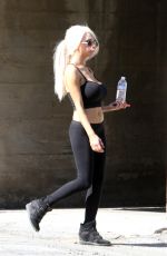 COURTNEY STODDEN in Tights Out and About in Hollywood Hills
