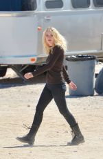 DAKOTA FANNING on the Set of Untitled Gerardo Naranjo Project in Las Vegas