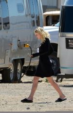 DAKOTA FANNING on the Set of Untitled Gerardo Naranjo Project in Las Vegas