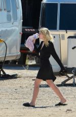 DAKOTA FANNING on the Set of Untitled Gerardo Naranjo Project in Las Vegas