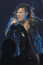DEMI LOVATO Performs at Neon Lights Tour in Sao Paulo