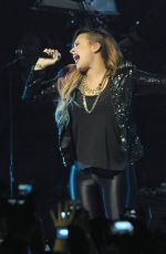 DEMI LOVATO Performs at Neon Lights Tour in Sao Paulo