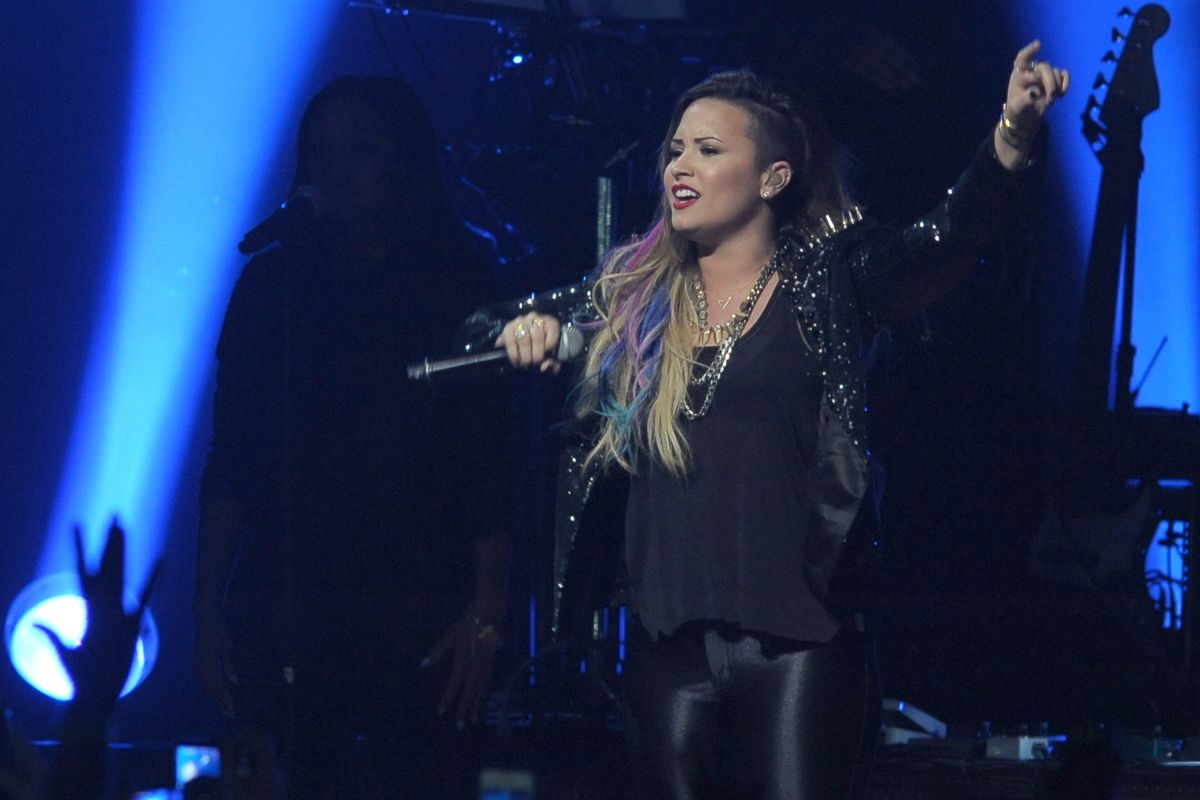 DEMI LOVATO Performs at Neon Lights Tour in Sao Paulo – HawtCelebs