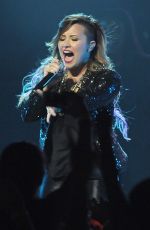 DEMI LOVATO Performs at Neon Lights Tour in Sao Paulo