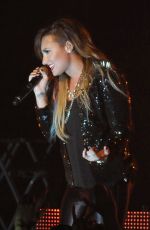 DEMI LOVATO Performs at Neon Lights Tour in Sao Paulo