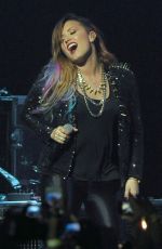 DEMI LOVATO Performs at Neon Lights Tour in Sao Paulo