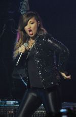 DEMI LOVATO Performs at Neon Lights Tour in Sao Paulo