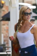 DENISE RISHARDS in jeans and Tank Top Shopping in Calabasas