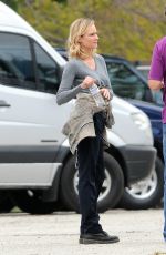 DIANE KRUGER on the Set of The Bridge in Pasadena