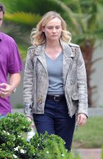 DIANE KRUGER on the Set of The Bridge in Pasadena
