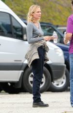 DIANE KRUGER on the Set of The Bridge in Pasadena
