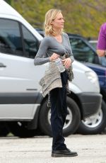 DIANE KRUGER on the Set of The Bridge in Pasadena