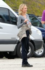 DIANE KRUGER on the Set of The Bridge in Pasadena
