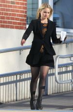 DIANNA AGRON on the Set of Tumbledown in Worcester
