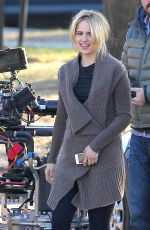 DIANNA AGRON on the Set of Tumbledown in Worcester