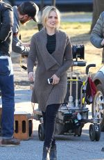 DIANNA AGRON on the Set of Tumbledown in Worcester