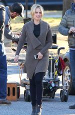 DIANNA AGRON on the Set of Tumbledown in Worcester