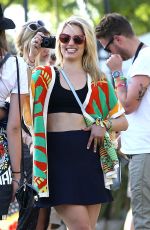DIANNA AGRON Out and Sbout at Coachella Festival