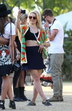 DIANNA AGRON Out and Sbout at Coachella Festival