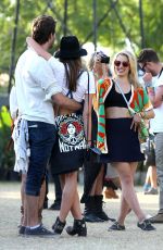 DIANNA AGRON Out and Sbout at Coachella Festival