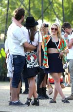 DIANNA AGRON Out and Sbout at Coachella Festival